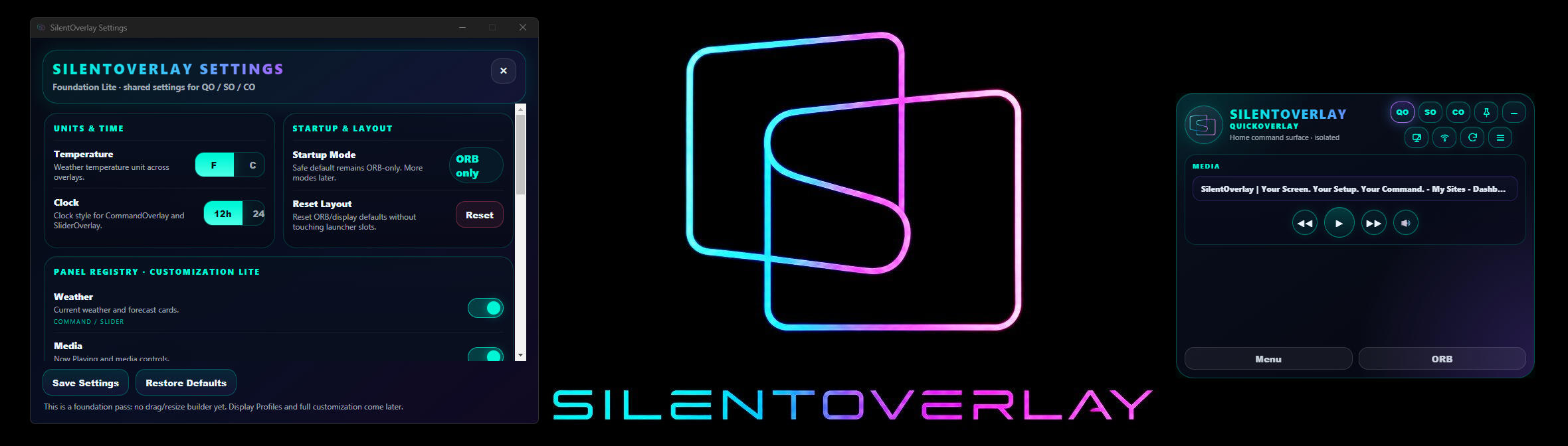 CommandOverlay SilentOverlay